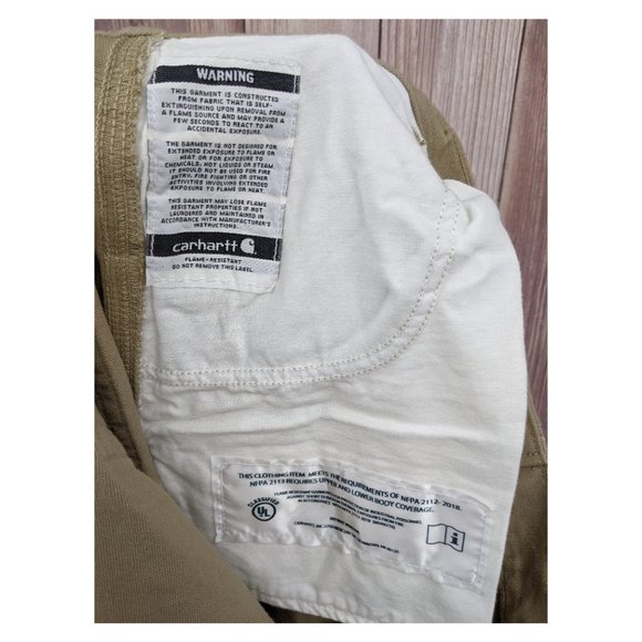 CARHARTT FR Midweight Canvas Pant 46x32 Gold Khaki - Picture 8 of 8
